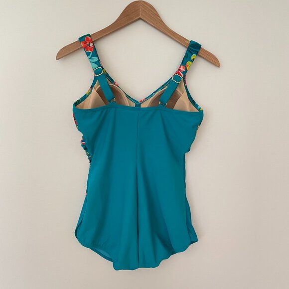 *Lands' End Swimsuit SlenderSuit Tummy Control Skirted One Piece Size 8 DD - Picture 6 of 11